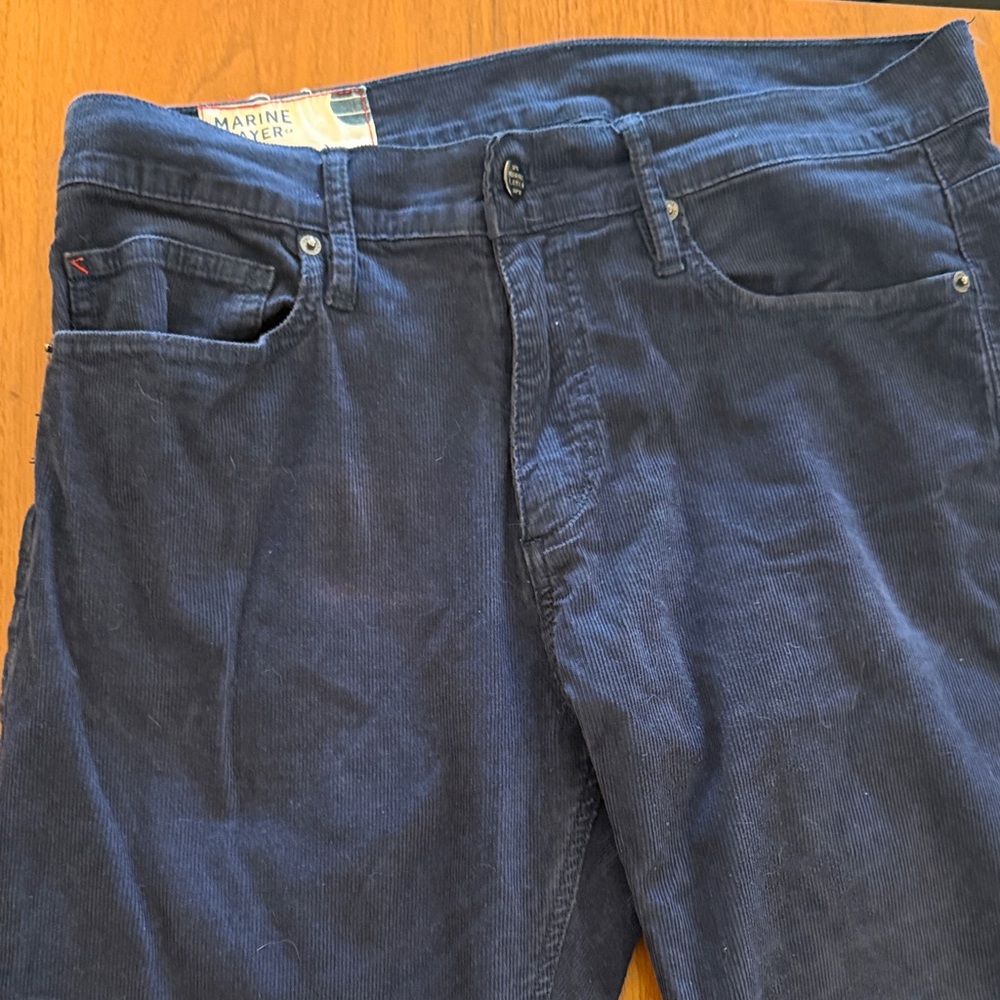 Marine Layer Deep Blue Corduroy Trousers